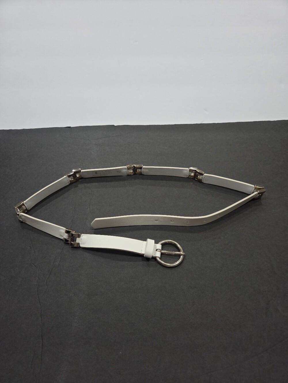 Martina Mori Women's White Metal-Linked Waist Belt One Size